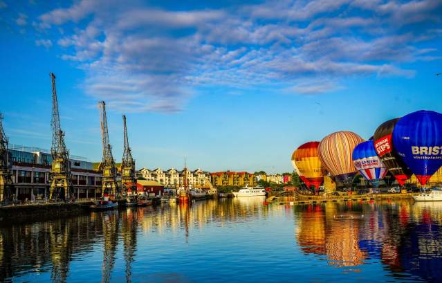 Hot air balloons on Bristol Harbourside - credit Beth Whelan