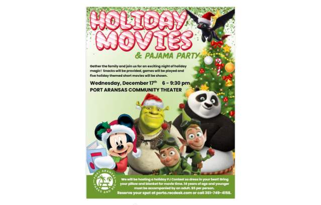 Holiday Movies & PJ Party @ Port Aransas Community Theatre