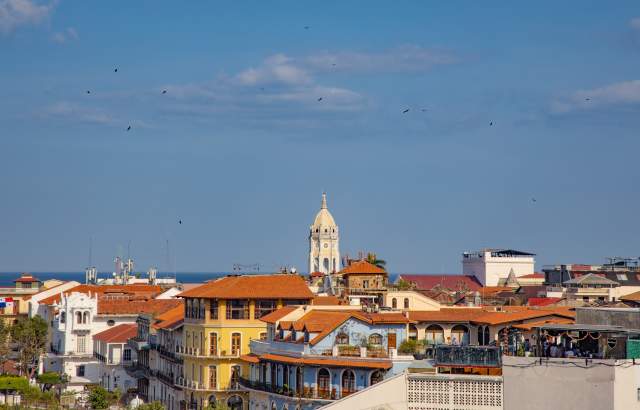 Roofs in Casco Antiguo in Panamá City