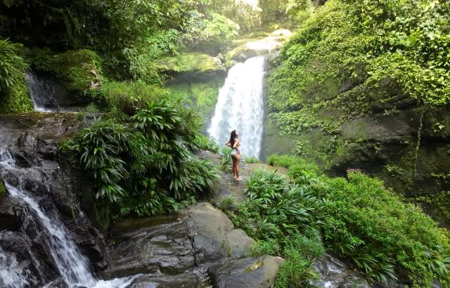 A beautiful view of Cascada Alto Chorro, cloud forest and huge rocks