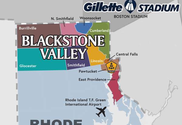 Blackstone Valley Map Close Up