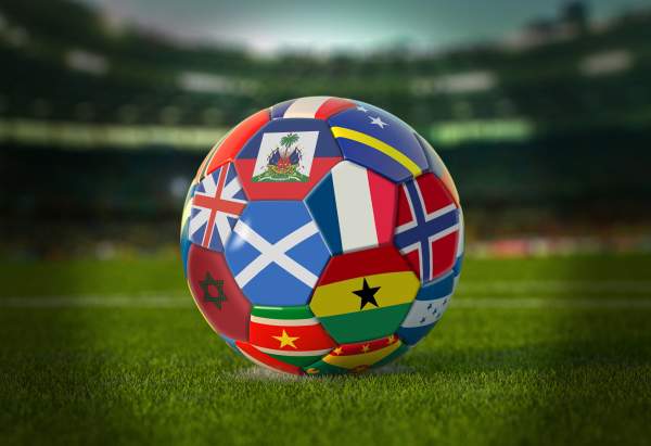 Soccer Ball Boston Team Flags