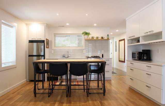 An open-concept kitchen at vacation rental, Welcome in Bloomington
