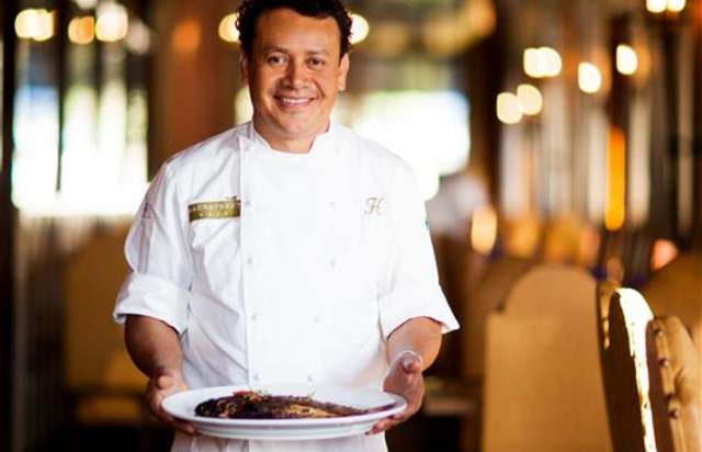 Hugo Ortega Xochi with Dish