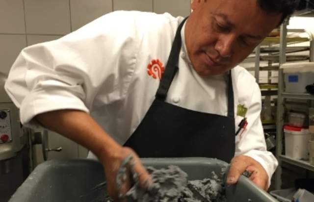Hugo Ortega making tortillas