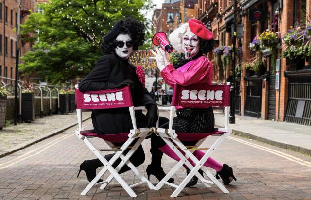 Anna Phylactic and Liquorice Black launch the SCENE Festival in Manchester's Canal Street 1