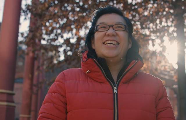Helen wong smiling in Manchester