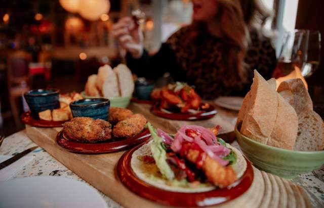 Food at a café in Urmston, Trafford