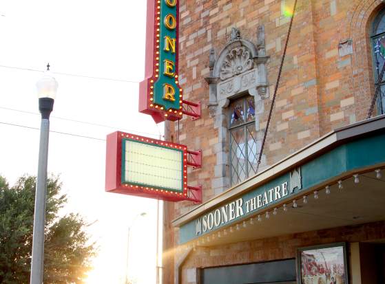 Sooner Theatre at Sunset