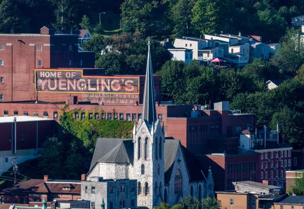 Pottsville with Yuengling Brewery