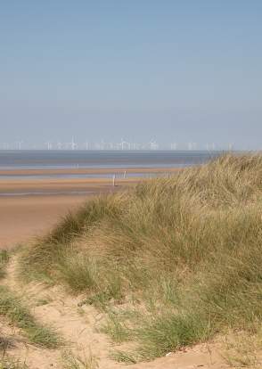 View of the beach in Crosby