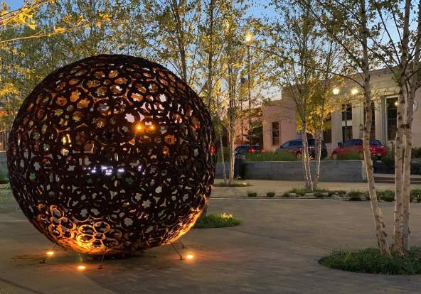 Windows to the World Sphere in Downtown Commons