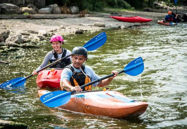 Kayaking the Marge Cline Whitewater Course in Yorkville, Illinois - #EnjoyAurora Blog