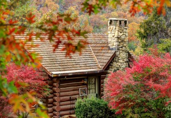 Private Cabin Exterior Fall