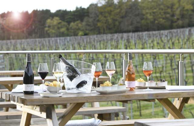 Bolney selection of wines near the vineyard