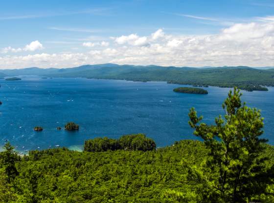 View of Lake George from Shelving Rock page