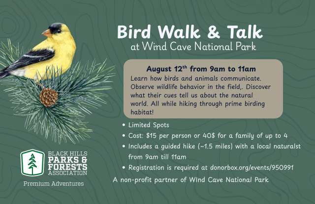 Bird Walk and Talk at Wind Cave National Park