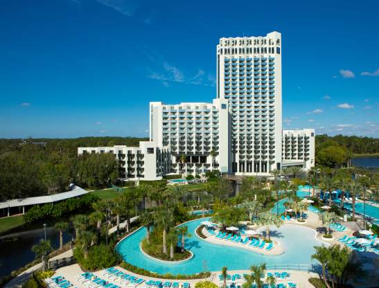 Hilton Orlando Buena Vista Palace hotel exterior and pool