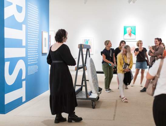 Teaching group at Rollins Museum of Art