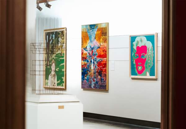 A gallery of paintings in the Swope Art Museum in Terre Haute, Indiana