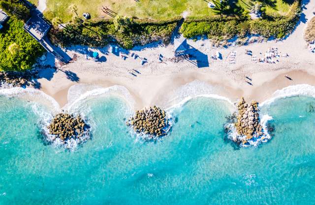 Aerial view of Deerfield Beach, FL