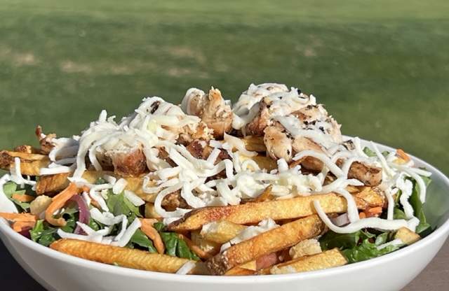Plated chicken salad at McKinley's at the Huntingdon Country Club