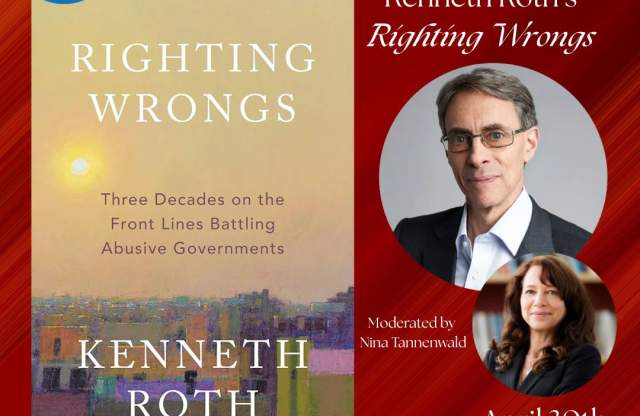 Author Event! Kenneth Roth's "Righting Wrongs"