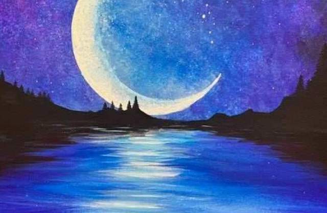 Crescent  Night - Painting Class