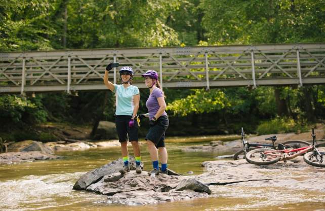 Croft State Park cyclists