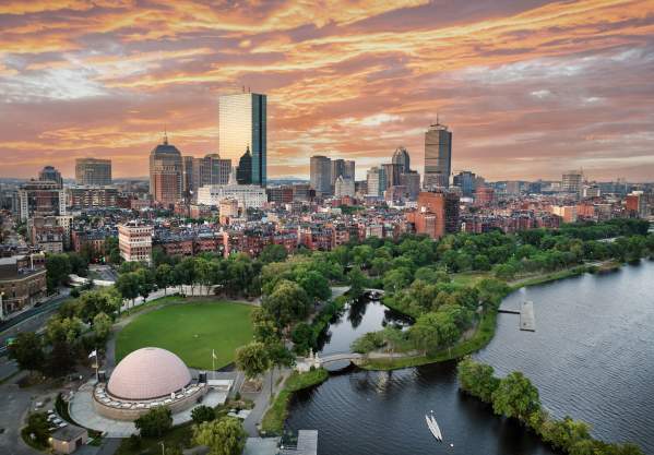 Aerial view of Boston's Skyline