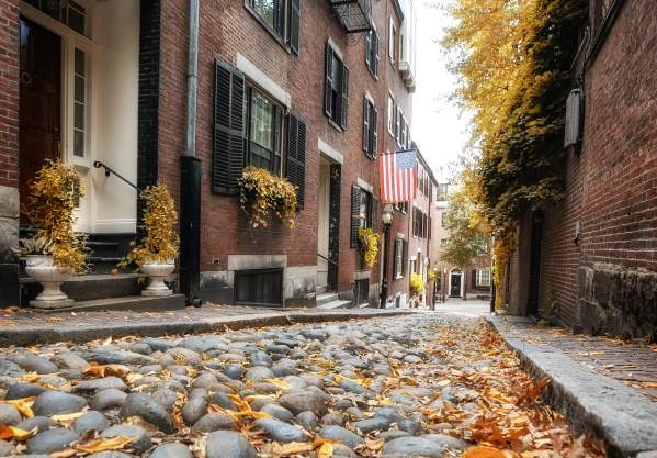 Acorn Street in Fall