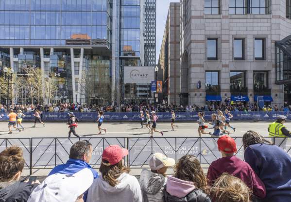Crowd at the Boston Marathon 2023