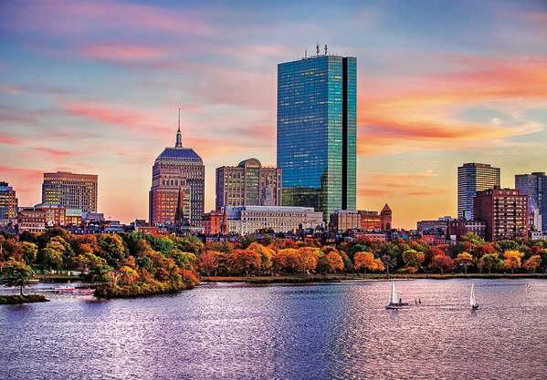 Boston Skyline in Fall