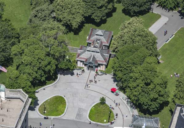 Aerial of the Boston Common Visitor Center