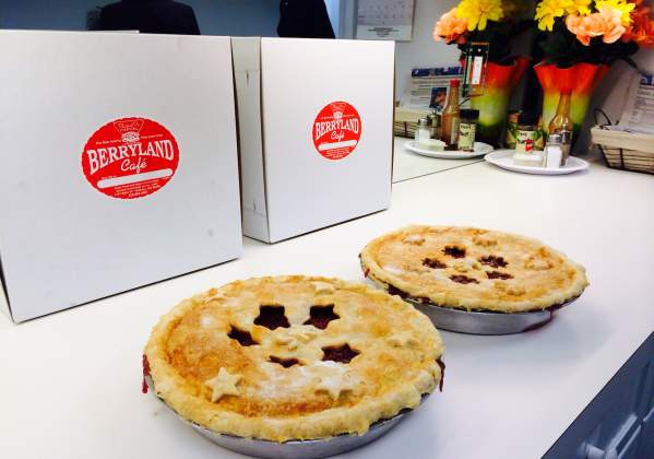 Rhubarb Pie from the Berryland Cafe in Sumner