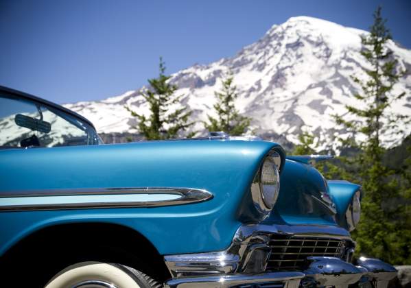 Car Road Trip at Mount Rainier