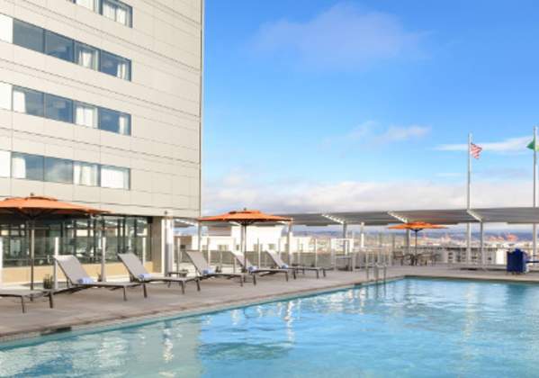 Rooftop pool at the Marriott Tacoma Downtown