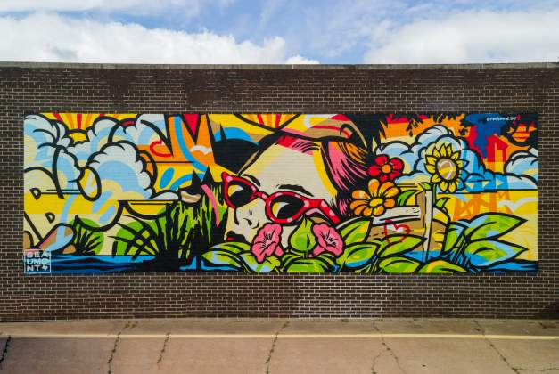 Featured mural at Mural Festival in Beaumont, TX