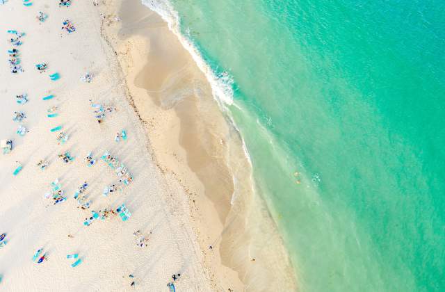 aerial of beach