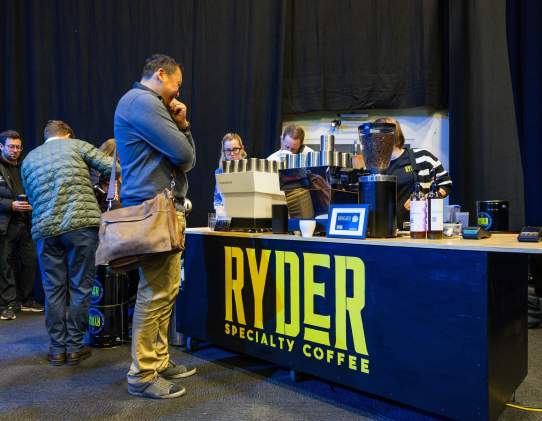Ryder Specialty Coffee stand set up at Electrify Queenstown Event