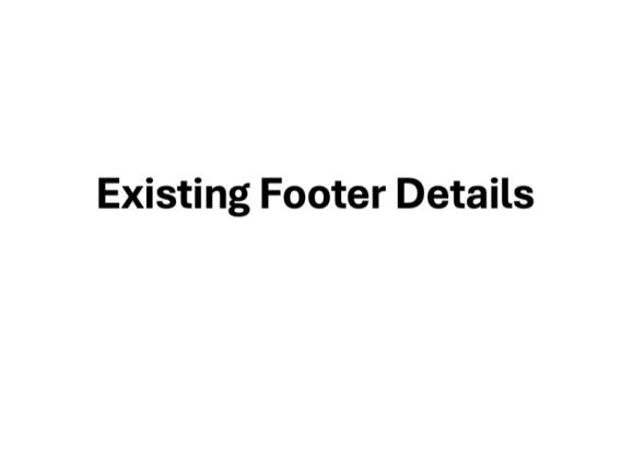 Existing Footer Details