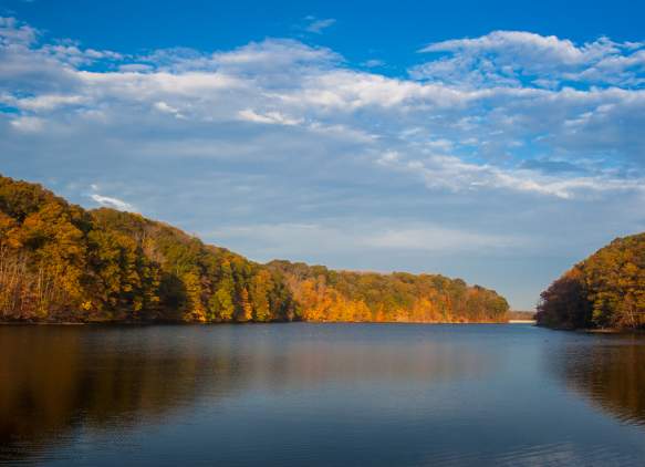 Griffy Lake during fall