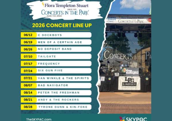 Concerts in the Park Series -Lineup Announced!