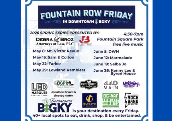 Fountain Row Friday - Spring 2026 Live Music Series