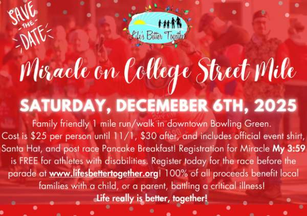 "Miracle on College Street Mile" & Miracle 3:59 Run/Walk