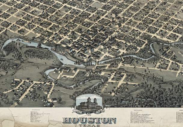 Old map of Houston 