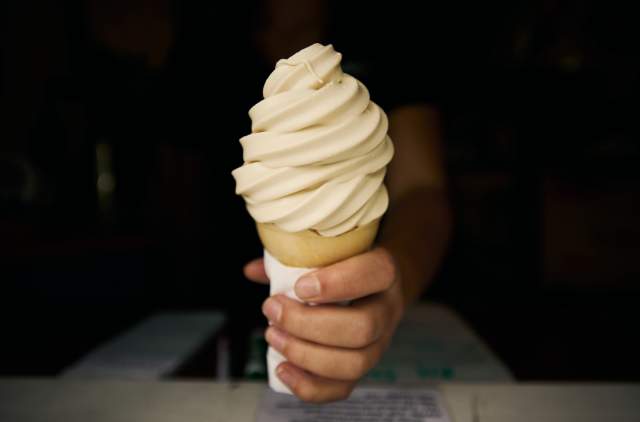 A soft-served ice cream referred to in Vermont as a Creemee