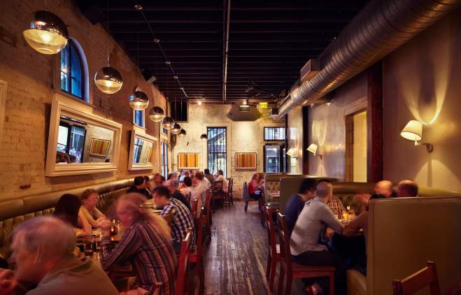 Lamberts barbecue restaurant Interior in downtown austin texas