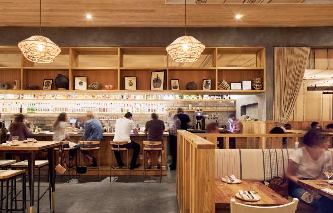 Interior bar of suerte restaurant in austin texas