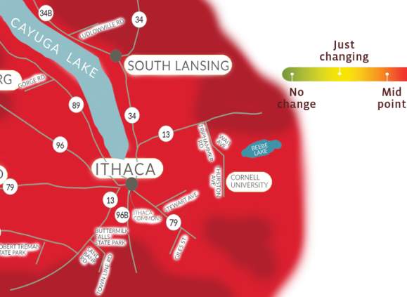 Ithaca heat map for fall